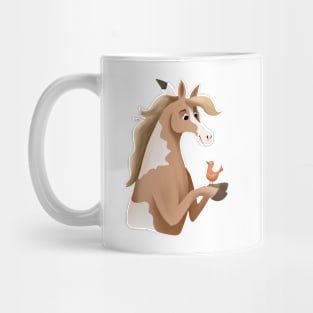 Indian Horse & his Bird Friend Mug